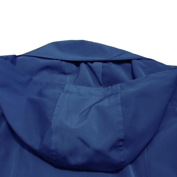 LONDON FOG BLUE Spring HOODED DOUBLE BREASTED TRENCH COAT US XS NWOT - Picture 7 of 16